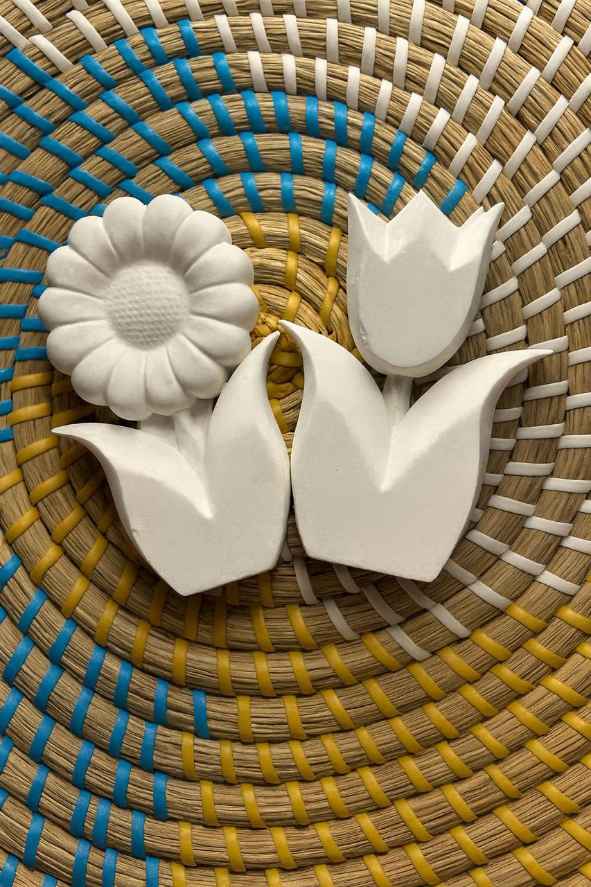 Flowers- set of 2 pieeces  -